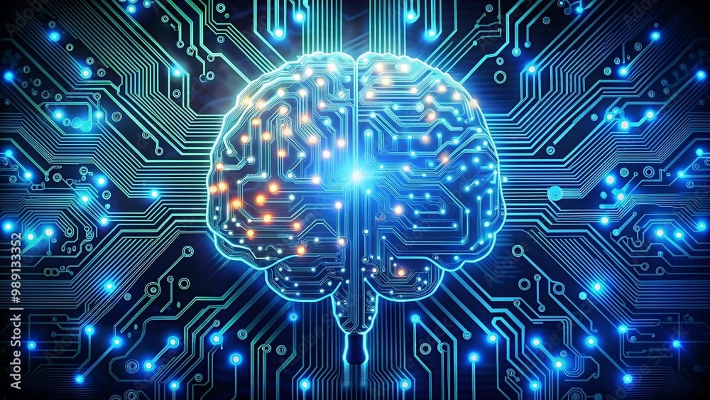 Open Digital AI - Placa de circuito con forma de cerebro